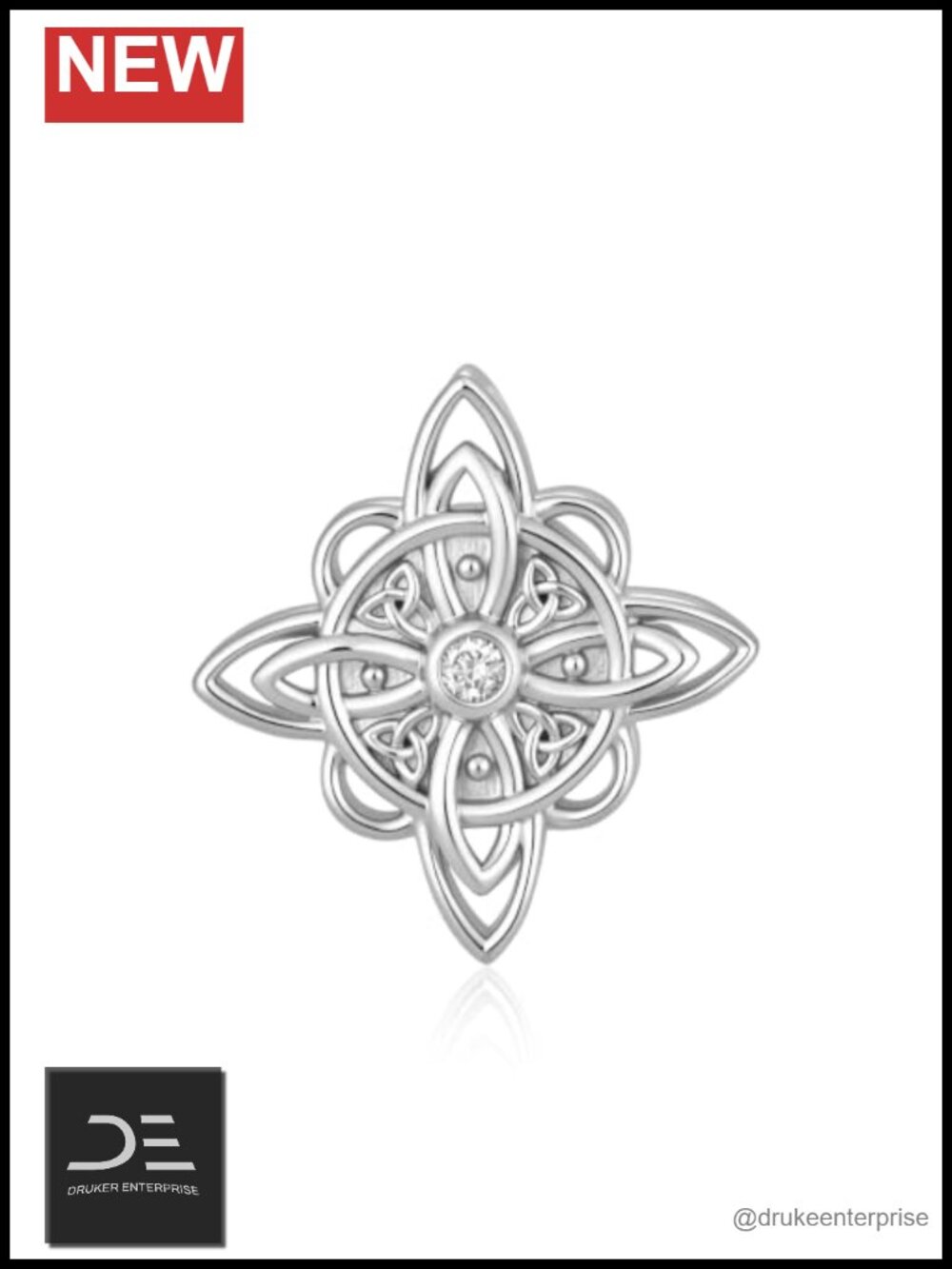 Sterling Silver Witches Knot Charm Bead Celtic Knot Jewelry Gift for Women